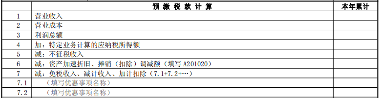 預繳稅款計算