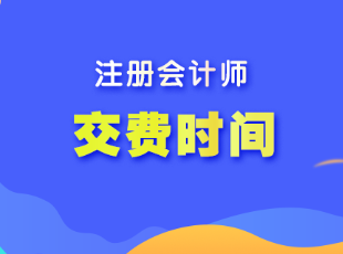 注冊會計師報名后什么時候交報名考試費？