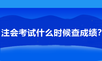 注會考試什么時候查成績？