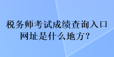 稅務(wù)師考試成績(jī)查詢?nèi)肟诰W(wǎng)址是什么地方？