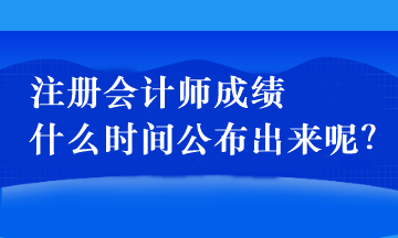 注冊會計師成績什么時間公布出來呢？