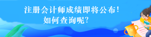 注冊會(huì)計(jì)師成績即將公布！如何查詢呢？