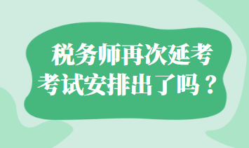 稅務(wù)師再次延考考試安排出了嗎 ？