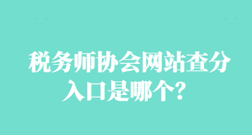 稅務師協(xié)會網(wǎng)站查分入口是哪個？