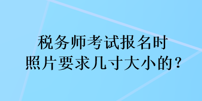 稅務(wù)師考試報(bào)名時(shí)照片要求幾寸大小的？