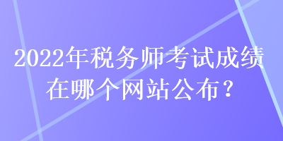 2022年稅務(wù)師考試成績(jī)?cè)谀膫€(gè)網(wǎng)站公布？