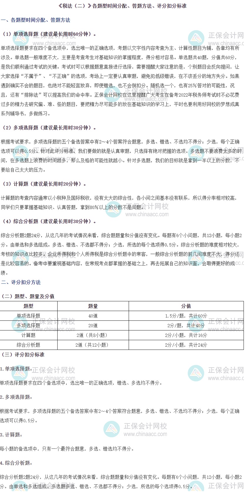 稅法二答題時間分配+答題技巧