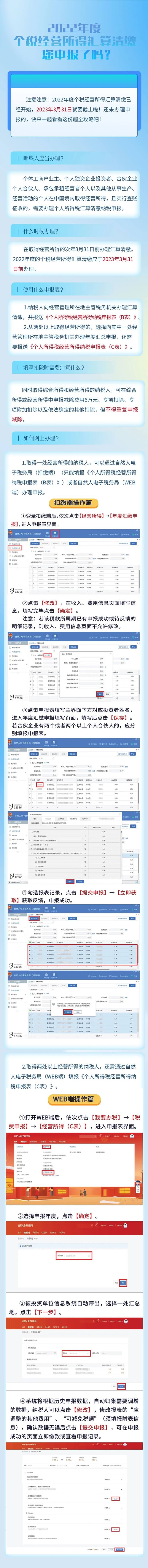 2022年度個稅經(jīng)營所得匯算清繳