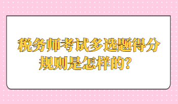 稅務(wù)師考試多選題得分規(guī)則是怎樣的？