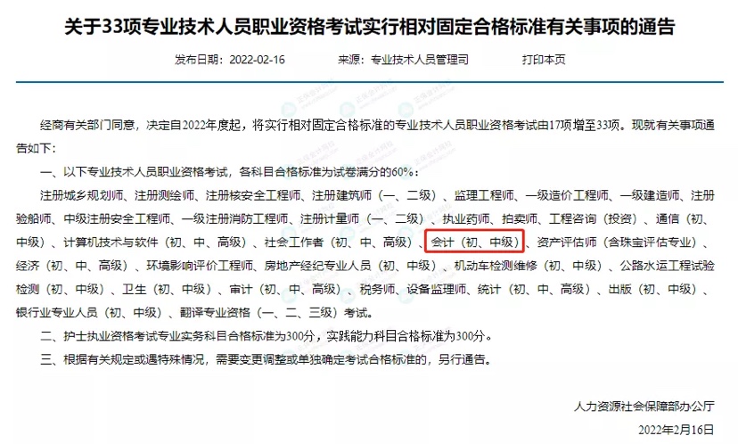 關(guān)于中級會計(jì)考試合格標(biāo)準(zhǔn)......