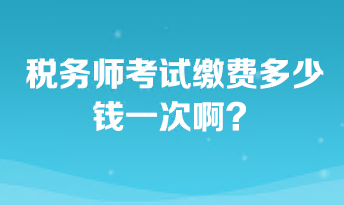 稅務(wù)師考試?yán)U費(fèi)多少錢(qián)一次啊