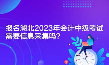 報名湖北2023年會計中級考試需要信息采集嗎？