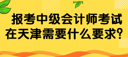 報(bào)考中級(jí)會(huì)計(jì)師考試在天津需要什么要求？