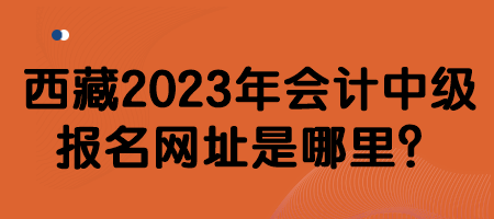 西藏2023年會計中級報名網(wǎng)址是哪里？