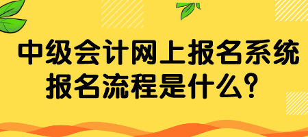 中級(jí)會(huì)計(jì)網(wǎng)上報(bào)名系統(tǒng)報(bào)名流程是什么？