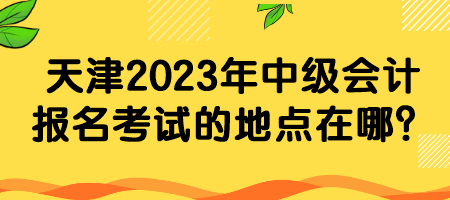 天津2023年中級(jí)會(huì)計(jì)報(bào)名考試的地點(diǎn)在哪？