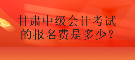 甘肅中級(jí)會(huì)計(jì)考試的報(bào)名費(fèi)是多少？