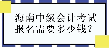 海南中級(jí)會(huì)計(jì)考試報(bào)名需要多少錢？