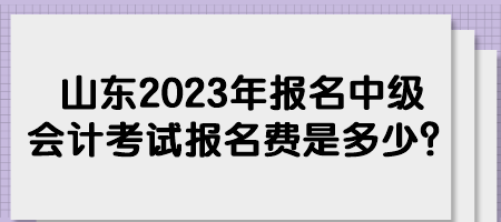 山東2023年報名中級會計考試報名費是多少？