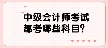 中級會計(jì)師考試都考哪些科目？