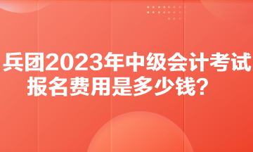 兵團(tuán)2023年中級(jí)會(huì)計(jì)考試報(bào)名費(fèi)用是多少錢(qián)？