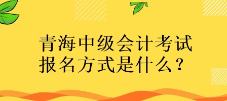 青海中級會計考試報名方式是什么？