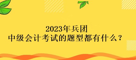 2023年兵團(tuán)中級(jí)會(huì)計(jì)考試的題型都有什么？