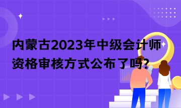 內(nèi)蒙古2023年中級會計(jì)師資格審核方式公布了嗎？