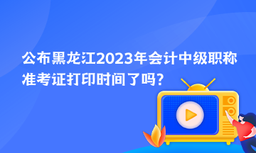 公布黑龍江2023年會(huì)計(jì)中級職稱準(zhǔn)考證打印時(shí)間了嗎？