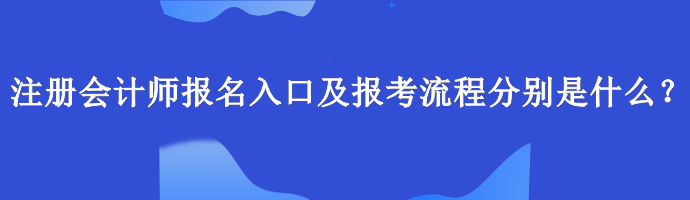 注冊(cè)會(huì)計(jì)師報(bào)名入口及報(bào)考流程分別是什么？