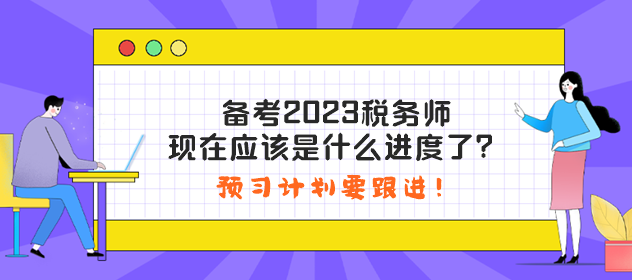 備考2023稅務(wù)師現(xiàn)在應(yīng)該是什么進(jìn)度了？