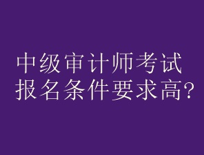 中級(jí)審計(jì)師考試報(bào)名條件要求高嗎？