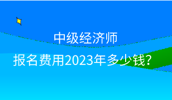 中級經(jīng)濟(jì)師報(bào)名費(fèi)用2023年多少錢？