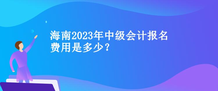 海南2023年中級(jí)會(huì)計(jì)報(bào)名費(fèi)用是多少？