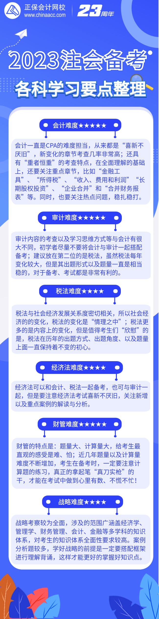 報名倒計時！2023年注會6科備考要點已整理！速來報道學習>