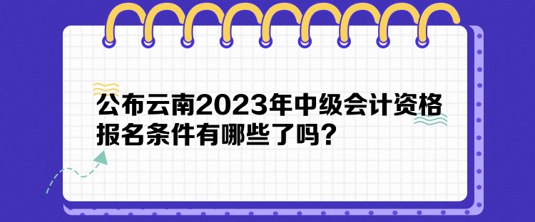 公布云南2023年中級會(huì)計(jì)資格報(bào)名條件有哪些了嗎？