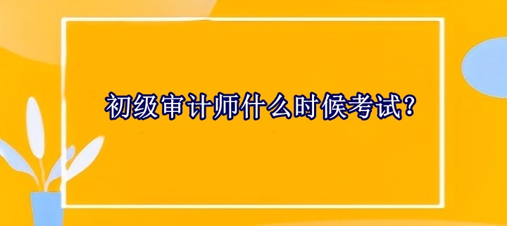 初級審計師什么時候考試？