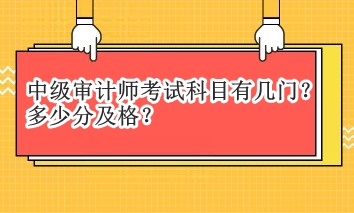 中級(jí)審計(jì)師考試科目有幾門(mén)？多少分及格？