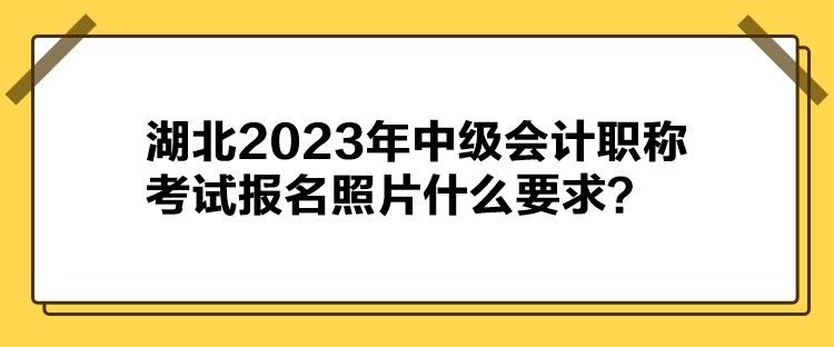 湖北2023年中級會(huì)計(jì)職稱考試報(bào)名照片什么要求？