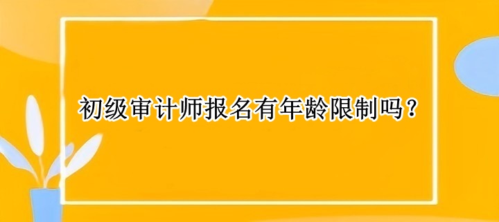 初級審計(jì)師報(bào)名有年齡限制嗎？