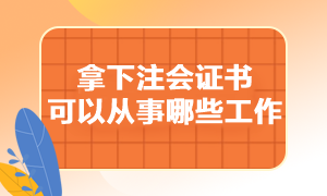 拿下注冊(cè)會(huì)計(jì)師證書(shū)可以從事哪些工作呢？