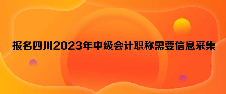 報(bào)名四川2023年中級(jí)會(huì)計(jì)職稱需要信息采集