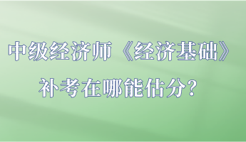 中級(jí)經(jīng)濟(jì)師《經(jīng)濟(jì)基礎(chǔ)》補(bǔ)考在哪能估分？