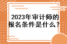 2023年審計(jì)師的報(bào)名條件是什么？