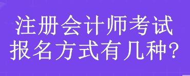 注冊(cè)會(huì)計(jì)師考試報(bào)名方式有幾種?