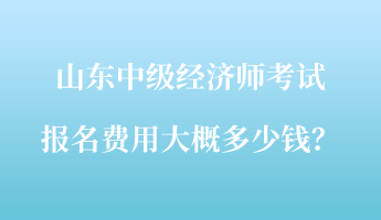 山東中級經(jīng)濟師考試報名費用大概多少錢？