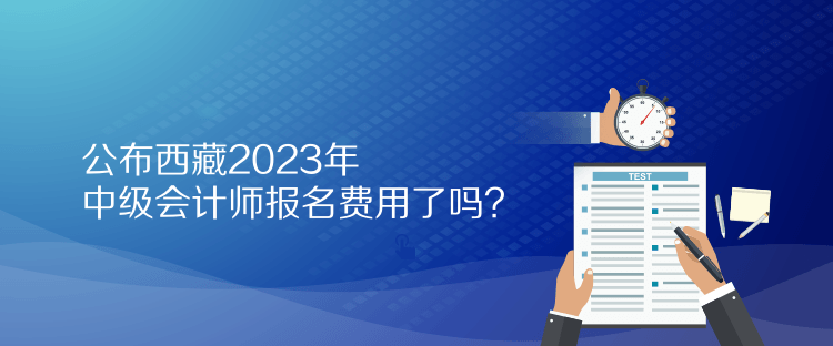 公布西藏2023年中級會計師報名費用了嗎？