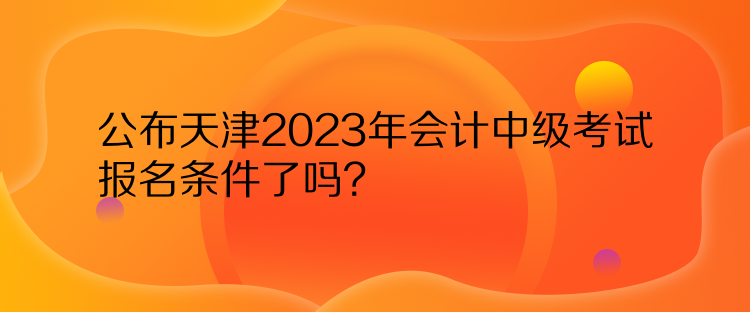 公布天津2023年會(huì)計(jì)中級(jí)考試報(bào)名條件了嗎？