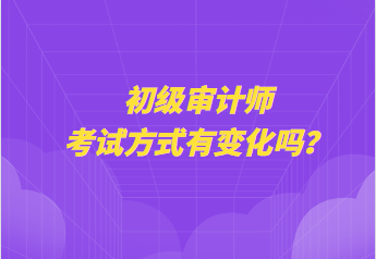 初級審計師考試方式有變化嗎？