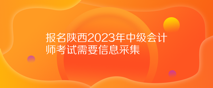 報(bào)名陜西2023年中級(jí)會(huì)計(jì)師考試需要信息采集